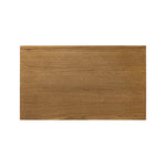 Amber-finished oak forms a clean silhouette for three spacious drawers with iron hardware wrapped in black top-grain leather. This item has been modified to comply with the STURDY Act. See a full list of modified products and data changes in the “STURDY Act” file in the Downloads section below Amethyst Home provides interior design, new home construction design consulting, vintage area rugs, and lighting in the Laguna Beach metro area.