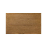 Amber-finished oak forms a clean silhouette for three spacious drawers with iron hardware wrapped in black top-grain leather. This item has been modified to comply with the STURDY Act. See a full list of modified products and data changes in the “STURDY Act” file in the Downloads section below Amethyst Home provides interior design, new home construction design consulting, vintage area rugs, and lighting in the Laguna Beach metro area.