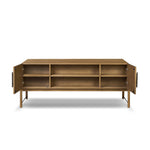 Amber-finished oak crafts shapes a clean silhouette, accented with iron hardware wrapped in black top-grain leather. Vary-sized drawers offer plenty of storage, while outset legs bring a design-forward touch Amethyst Home provides interior design, new home construction design consulting, vintage area rugs, and lighting in the Salt Lake City metro area.