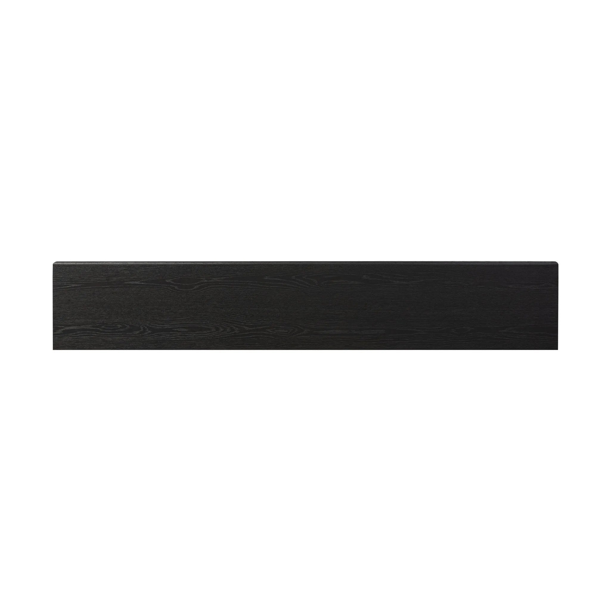 Featuring Rosenell Black Oak Veneer Console Table 78" by Four Hands at Amethyst Home. Elevate your living space or media room with a slim-profile console of black-finished oak. A smooth top pairs with three drawers covered with woven paper cord, while lower open shelving creates bonus storage and display options. The result: a dark, Scandinavian-inspired . Amethyst Home provides interior design, new home construction design consulting, vintage area rugs, and lighting in the Los Angeles metro area.