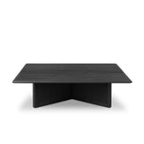 Featuring Rosenell Black Oak Veneer Square Coffee Table by Four Hands at Amethyst Home. Anchor your living space with a squared coffee table of black-finished oak. A smooth top pairs with a panel-style base of woven paper cord for a rich, clean look that will work into your collection beautifully. Overall Dimensions: 55.00"w x 55.00"d x 15.00"h. Amethyst Home provides interior design, new home construction design consulting, vintage area rugs, and lighting in the Laguna Beach metro area.
