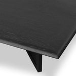 Featuring Rosenell Black Oak Veneer Square Coffee Table by Four Hands at Amethyst Home. Anchor your living space with a squared coffee table of black-finished oak. A smooth top pairs with a panel-style base of woven paper cord for a rich, clean look that will work into your collection beautifully. Overall Dimensions: 55.00"w x 55.00"d x 15.00"h. Amethyst Home provides interior design, new home construction design consulting, vintage area rugs, and lighting in the Seattle metro area.