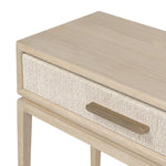 Featuring Rosenell Natural Oak Veneer Console Table 60" by Four Hands at Amethyst Home. Elevate your living space or media room with a slim-profile console of light, natural oak. A smooth top pairs with two drawers covered with woven paper cord, while lower open shelving creates bonus storage and display options. The result: a clean, Scandinavian-inspir. Amethyst Home provides interior design, new home construction design consulting, vintage area rugs, and lighting in the Winter Garden metro area.
