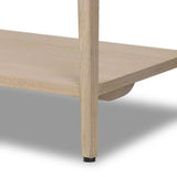 Featuring Rosenell Natural Oak Veneer Console Table 78" by Four Hands at Amethyst Home. Elevate your living space or media room with a slim-profile console of light, natural oak. A smooth top pairs with three drawers covered with woven paper cord, while lower open shelving creates bonus storage and display options. The result: a clean, Scandinavian-inspired lo. Amethyst Home provides interior design, new home construction design consulting, vintage area rugs, and lighting in the Boston metro area.