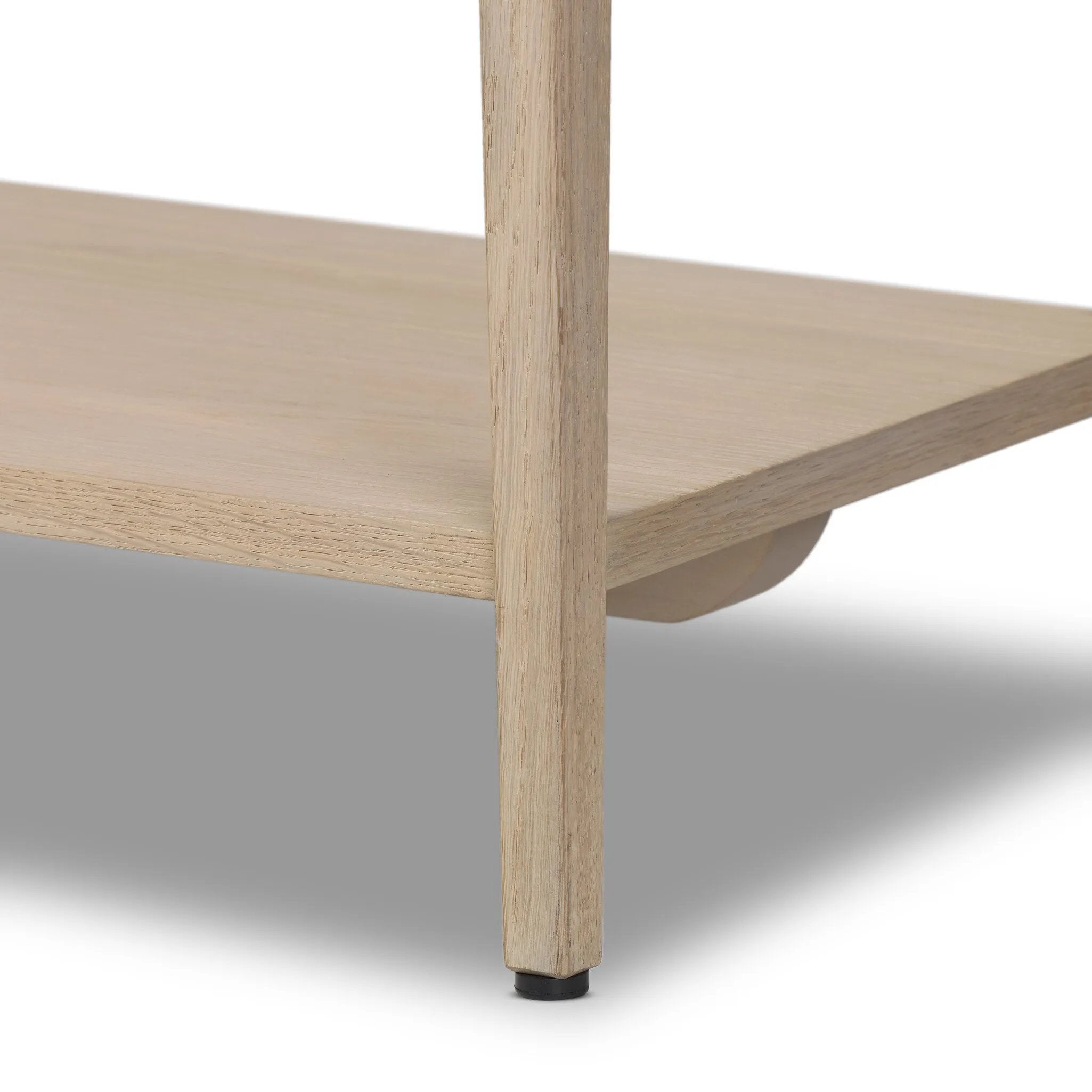 Featuring Rosenell Natural Oak Veneer Console Table 78" by Four Hands at Amethyst Home. Elevate your living space or media room with a slim-profile console of light, natural oak. A smooth top pairs with three drawers covered with woven paper cord, while lower open shelving creates bonus storage and display options. The result: a clean, Scandinavian-inspired lo. Amethyst Home provides interior design, new home construction design consulting, vintage area rugs, and lighting in the Boston metro area.