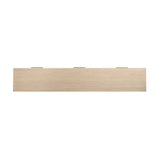 Featuring Rosenell Natural Oak Veneer Console Table 78" by Four Hands at Amethyst Home. Elevate your living space or media room with a slim-profile console of light, natural oak. A smooth top pairs with three drawers covered with woven paper cord, while lower open shelving creates bonus storage and display options. The result: a clean, Scandinavian-inspired . Amethyst Home provides interior design, new home construction design consulting, vintage area rugs, and lighting in the Portland metro area.
