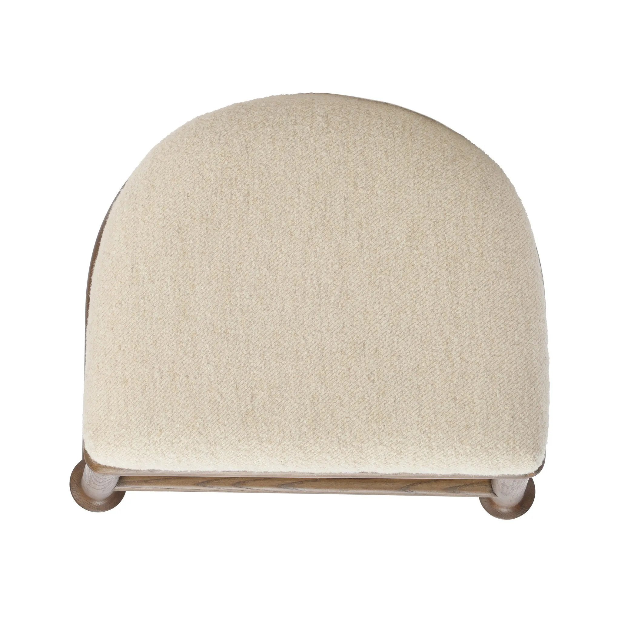 A simple backless stool pairs antique walnut-finished solid ash and high-performance fabric, for a warm, light look. A backless cylinder frame featured tapering for extra stability, with disc-like turning at the bottom for a heritage design detail. Perfectly sized for the counter. Amethyst Home provides interior design, new home construction design consulting, vintage area rugs, and lighting in the Des Moines metro area.
