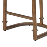 A simple backless stool pairs antique walnut-finished solid ash and high-performance fabric, for a warm, light look. A backless cylinder frame featured tapering for extra stability, with disc-like turning at the bottom for a heritage design detail. Perfectly sized for the counter. Amethyst Home provides interior design, new home construction design consulting, vintage area rugs, and lighting in the Monterey metro area.