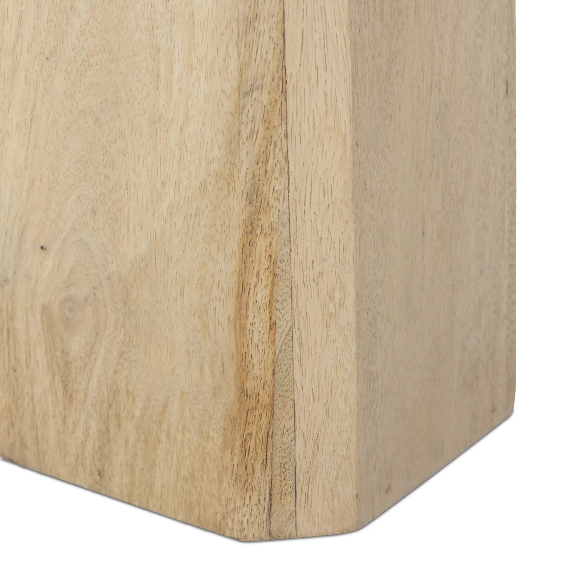 Style this versatile end table virtually anywhere, thanks to its light finish and smaller scale. Made from natural mango with an inset circle of cream-colored marble on top.As enthusiasts of luxe aesthetics at Amethyst, we love the warm modern inspired Rumi End Table. Amethyst Home provides interior design, new home construction design consulting, vintage area rugs, and lighting in the Charlotte metro area.