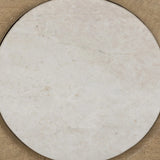 Style this versatile end table virtually anywhere, thanks to its light finish and smaller scale. Made from natural mango with an inset circle of cream-colored marble on top.As enthusiasts of luxe aesthetics at Amethyst, we love the warm modern inspired Rumi End Table. Amethyst Home provides interior design, new home construction design consulting, vintage area rugs, and lighting in the Los Angeles metro area.