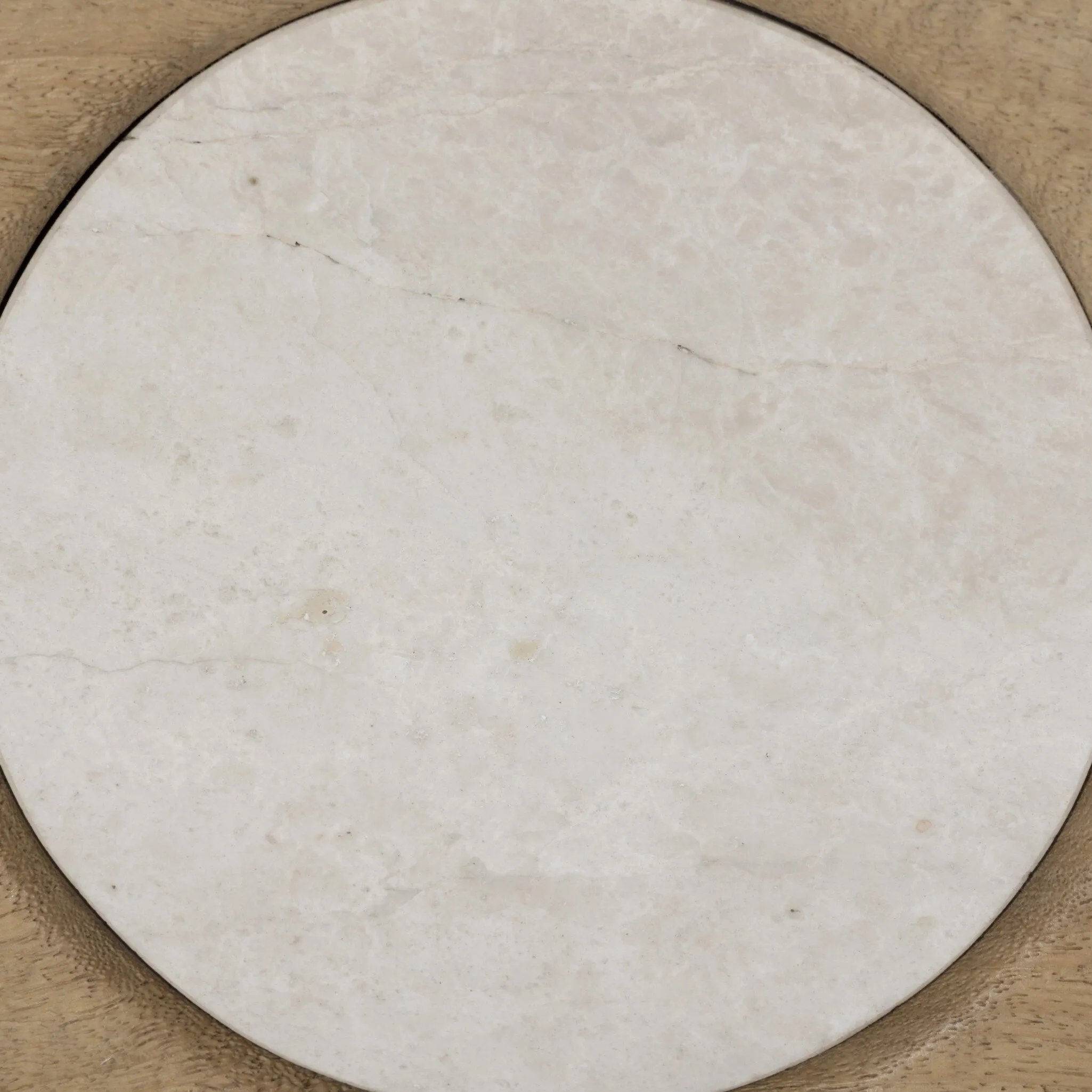 Style this versatile end table virtually anywhere, thanks to its light finish and smaller scale. Made from natural mango with an inset circle of cream-colored marble on top.As enthusiasts of luxe aesthetics at Amethyst, we love the warm modern inspired Rumi End Table. Amethyst Home provides interior design, new home construction design consulting, vintage area rugs, and lighting in the Los Angeles metro area.