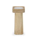 Style this versatile end table virtually anywhere, thanks to its light finish and smaller scale. Made from natural mango with an inset circle of cream-colored marble on top.As enthusiasts of luxe aesthetics at Amethyst, we love the warm modern inspired Rumi End Table. Amethyst Home provides interior design, new home construction design consulting, vintage area rugs, and lighting in the Portland metro area.