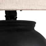 Featuring Russo Aged Black Terracotta Table Lamp by Four Hands at Amethyst Home. In this black terra cotta vase table lamp, each piece bears unique touches from its natural finishing process. Topped with a shade of natural linen, for a textural contrast.
Overall Dimensions: 20.0" L x 20.0 " W x 22.0" H
Materials: Terracotta, 100% Flax/Linen, IronWeight:. Amethyst Home provides interior design, new home construction design consulting, vintage area rugs, and lighting in the Winter Garden metro area.