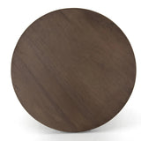 Inspired by décor in the majestic palaces of Jaipur, a conversation-starting end table is made from mixed reclaimed woods, with a rounded top and base with vertical reeding Amethyst Home provides interior design, new home construction design consulting, vintage area rugs, and lighting in the Austin metro area.