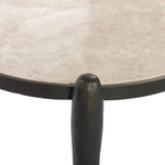 Featuring Ruthie Lunar Marble End Table by Four Hands at Amethyst Home. Work a heritage-inspired piece into your collection with a tiered end table of hammered iron in a hammered gunmetal. With inset marble shelves and turn-style legs, this table's fine details bring an elevated, artisan look to any space. Perfectly sized to keep your favorite book or dri. Amethyst Home provides interior design, new home construction design consulting, vintage area rugs, and lighting in the Kansas City metro area.
