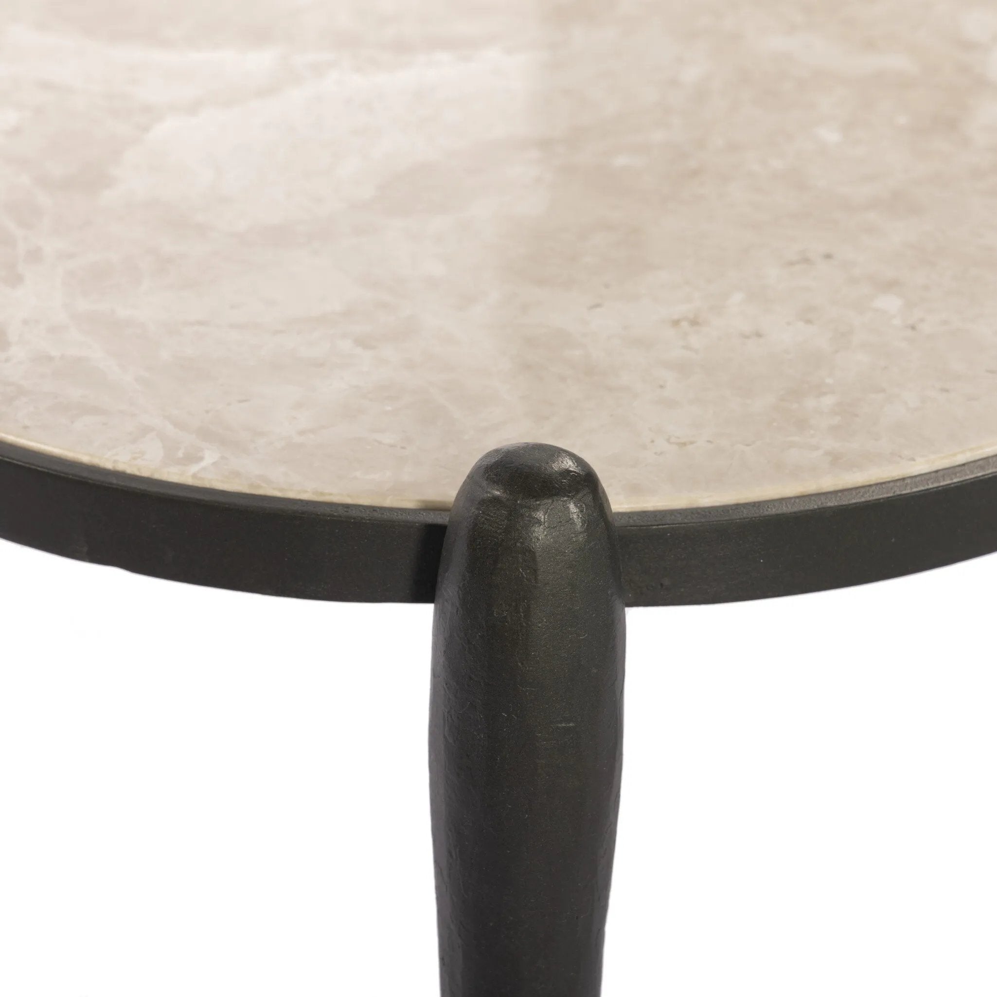 Featuring Ruthie Lunar Marble End Table by Four Hands at Amethyst Home. Work a heritage-inspired piece into your collection with a tiered end table of hammered iron in a hammered gunmetal. With inset marble shelves and turn-style legs, this table's fine details bring an elevated, artisan look to any space. Perfectly sized to keep your favorite book or dri. Amethyst Home provides interior design, new home construction design consulting, vintage area rugs, and lighting in the Kansas City metro area.