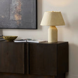 Featuring Sagredo Light Paper Mache Table Lamp by Four Hands at Amethyst Home. Craft warmth in any space with a table lamp made from clay and paper mache. With a fluid shape inspired by an antique jug, this lamp is perfect for bringing extra light to your workspace or bedside reading ritual. Overall Dimensions: 16.00"w x 16.00"d x 20.00"h. Amethyst Home provides interior design, new home construction design consulting, vintage area rugs, and lighting in the Des Moines metro area.