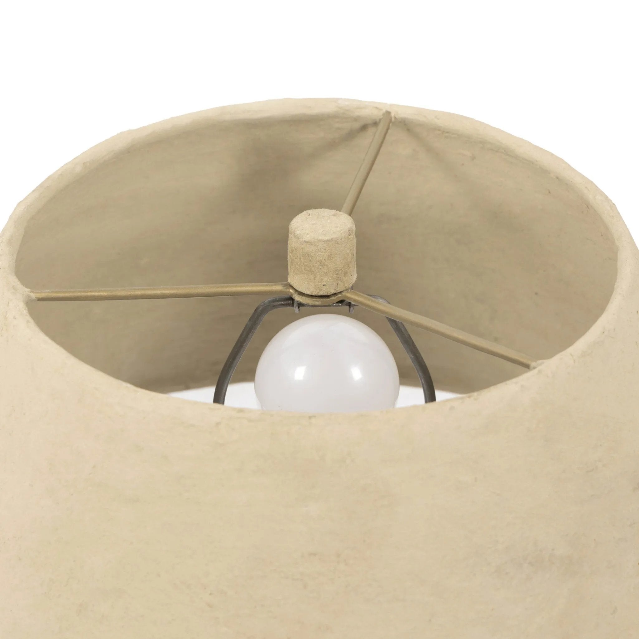 Featuring Sagredo Light Paper Mache Table Lamp by Four Hands at Amethyst Home. Craft warmth in any space with a table lamp made from clay and paper mache. With a fluid shape inspired by an antique jug, this lamp is perfect for bringing extra light to your workspace or bedside reading ritual. Overall Dimensions: 16.00"w x 16.00"d x 20.00"h. Amethyst Home provides interior design, new home construction design consulting, vintage area rugs, and lighting in the Washington metro area.