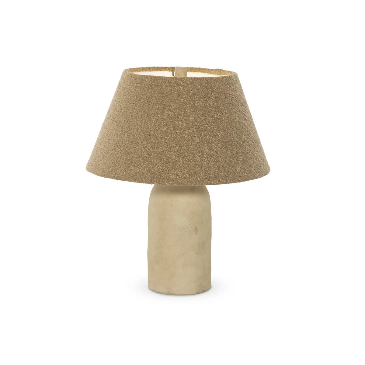 Sagredo Taupe Boucle Table Lamp | ready to ship!