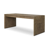 This desk’s simple frame showcases warm brown solid oak with an oyster cut grid pattern on the top and sides. Three drawers create space for office supplies and more.As fans of luxe aesthetics at Amethyst, we love the warm modern inspired Salta Desk - Brown Oak Thick Veneer. Amethyst Home provides interior design, new home construction design consulting, vintage area rugs, and lighting in the Kansas City metro area.