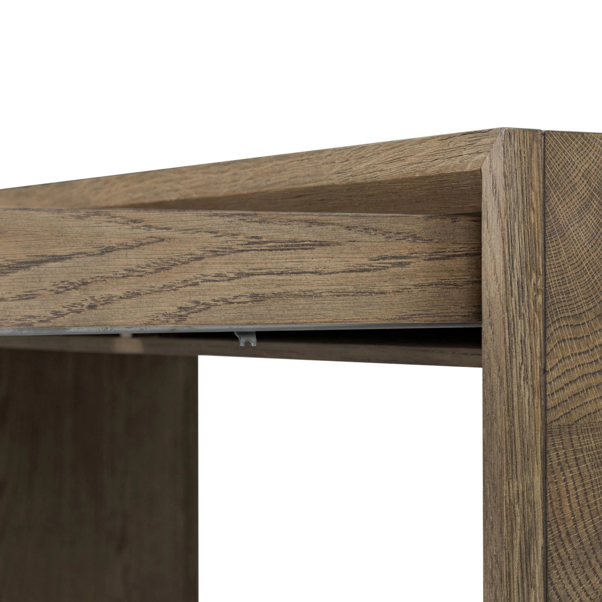This desk’s simple frame showcases warm brown solid oak with an oyster cut grid pattern on the top and sides. Three drawers create space for office supplies and more.As fans of luxe aesthetics at Amethyst, we love the warm modern inspired Salta Desk - Brown Oak Thick Veneer. Amethyst Home provides interior design, new home construction design consulting, vintage area rugs, and lighting in the Winter Garden metro area.