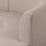 Featuring Sanda Kerbey Camel Dining Banquette by Four Hands at Amethyst Home. Dramatically shaped and tightly tailored, ivory high-performance fabric places a sensible twist on an elegant banquette-style dining bench.Overall Dimensions: 122.50"w x 74.00"d x 35.50"hWeight : 206.36 lbsMaterials: 96% Polyester, 4% Acrylic, Eucalyptus Plywood, 100% Recycled P. Amethyst Home provides interior design, new home construction design consulting, vintage area rugs, and lighting in the Kansas City metro area.