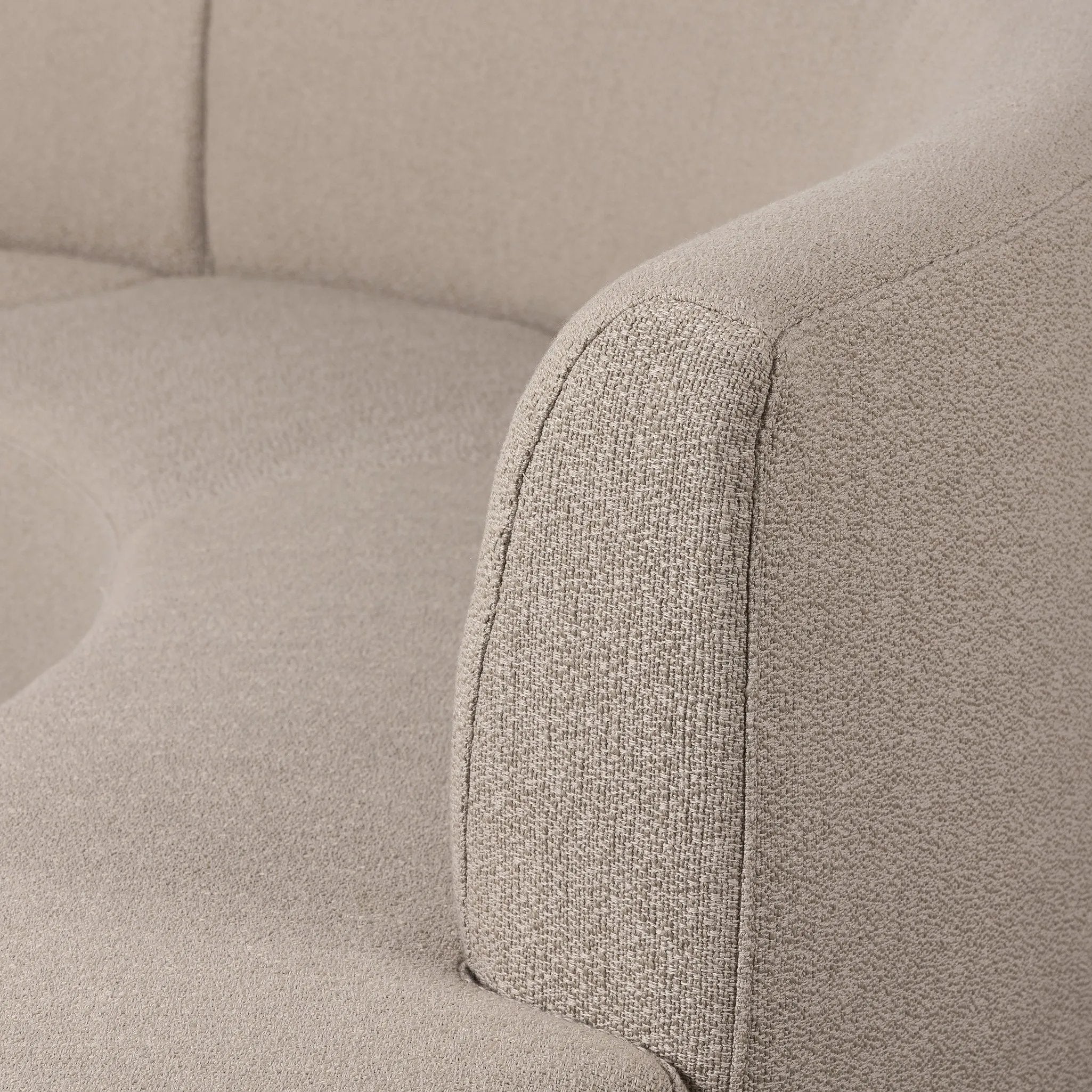 Featuring Sanda Kerbey Camel Dining Banquette by Four Hands at Amethyst Home. Dramatically shaped and tightly tailored, ivory high-performance fabric places a sensible twist on an elegant banquette-style dining bench.Overall Dimensions: 122.50"w x 74.00"d x 35.50"hWeight : 206.36 lbsMaterials: 96% Polyester, 4% Acrylic, Eucalyptus Plywood, 100% Recycled P. Amethyst Home provides interior design, new home construction design consulting, vintage area rugs, and lighting in the Kansas City metro area.