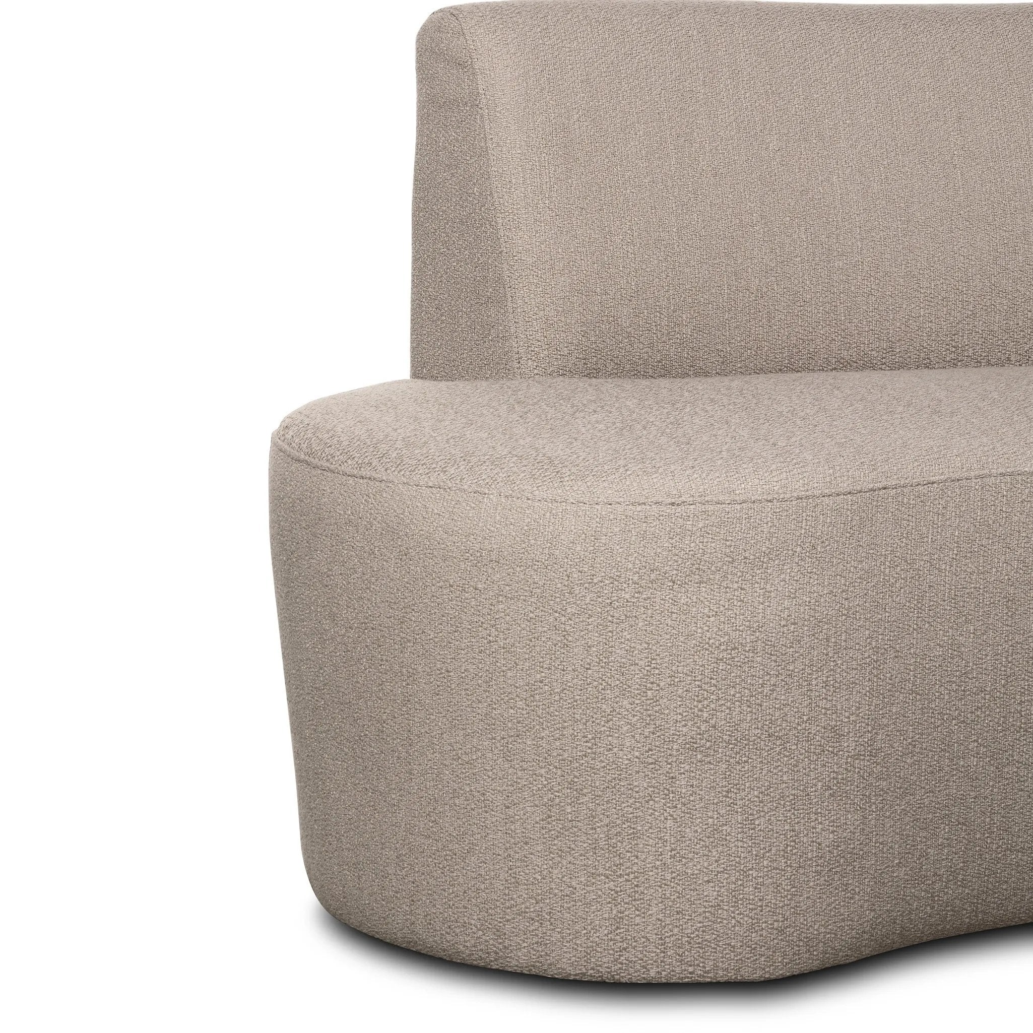 Featuring Sanda Kerbey Camel Dining Banquette by Four Hands at Amethyst Home. Dramatically shaped and tightly tailored, ivory high-performance fabric places a sensible twist on an elegant banquette-style dining bench.Overall Dimensions: 122.50"w x 74.00"d x 35.50"hWeight : 206.36 lbsMaterials: 96% Polyester, 4% Acrylic, Eucalyptus Plywood, 100% Recycled. Amethyst Home provides interior design, new home construction design consulting, vintage area rugs, and lighting in the Winter Garden metro area.
