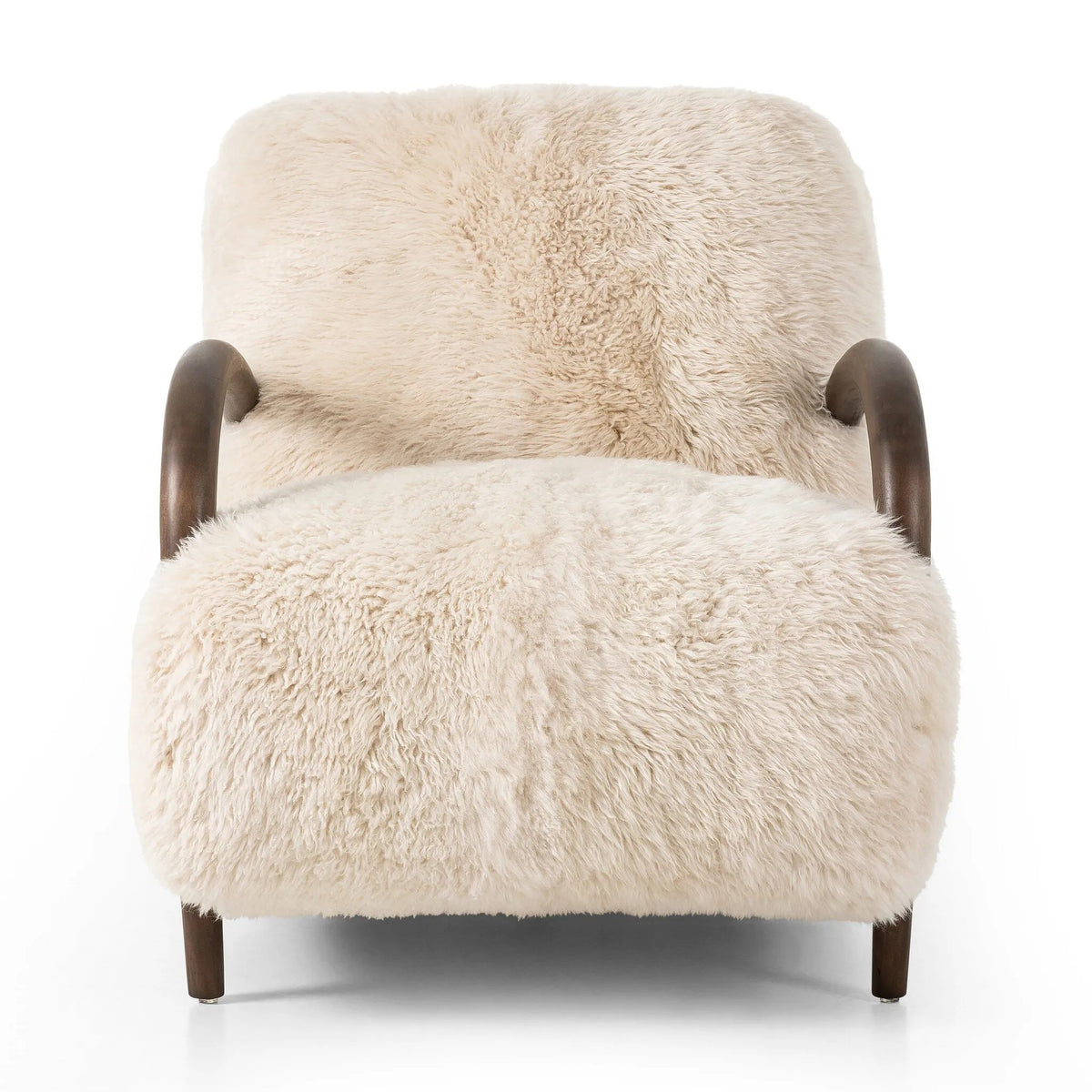 Sandro Champagne Mongolian Fur Chair | shipping 08/26/2025