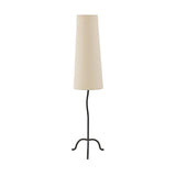 A curved cast iron tripod base pairs with an elongated boucle shade for a sculpted, minimalist look that works into any room with ease Amethyst Home provides interior design, new home construction design consulting, vintage area rugs, and lighting in the Laguna Beach metro area.