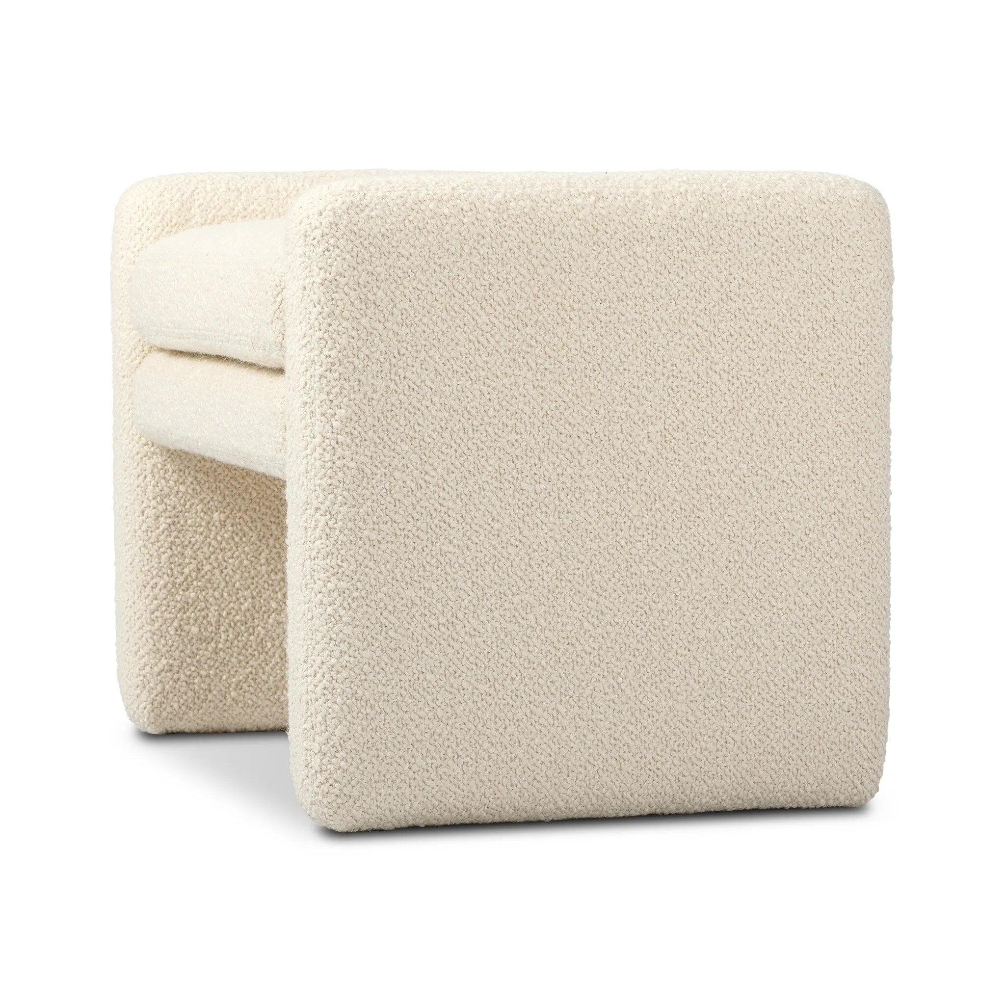 A traditional wool-blend fabric in cream covers this versatile ottoman for an easy fit in any room.As fans of organic modern aesthetics at Amethyst, we love the designer inspired Serena Ottoman - Durham Cream. This item pairs well with other brands such as Ethnicraft and is perfect for modern homes Amethyst Home provides interior design, new home construction design consulting, vintage area rugs, and lighting in the Dallas metro area.