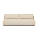Boldly woven. This modern boxy outdoor sofa takes an angular, inflated silhouette and accents it with a woven back that peeks around a fully cushioned seat. Cover or store indoors during inclement weather and when not in use Amethyst Home provides interior design, new home construction design consulting, vintage area rugs, and lighting in the Austin metro area.
