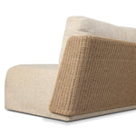 Boldly woven. This modern boxy outdoor sofa takes an angular, inflated silhouette and accents it with a woven back that peeks around a fully cushioned seat. Cover or store indoors during inclement weather and when not in use Amethyst Home provides interior design, new home construction design consulting, vintage area rugs, and lighting in the Monterey metro area.