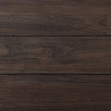 This Parsons-style outdoor dining table is defined by heavy proportions and over-scaled angled legs. Crafted from reclaimed wood and finished with a heritage brown stain to showcase natural cracks and patches for added character. Cover or store indoors during inclement weather and when not in use Amethyst Home provides interior design, new home construction design consulting, vintage area rugs, and lighting in the Austin metro area.