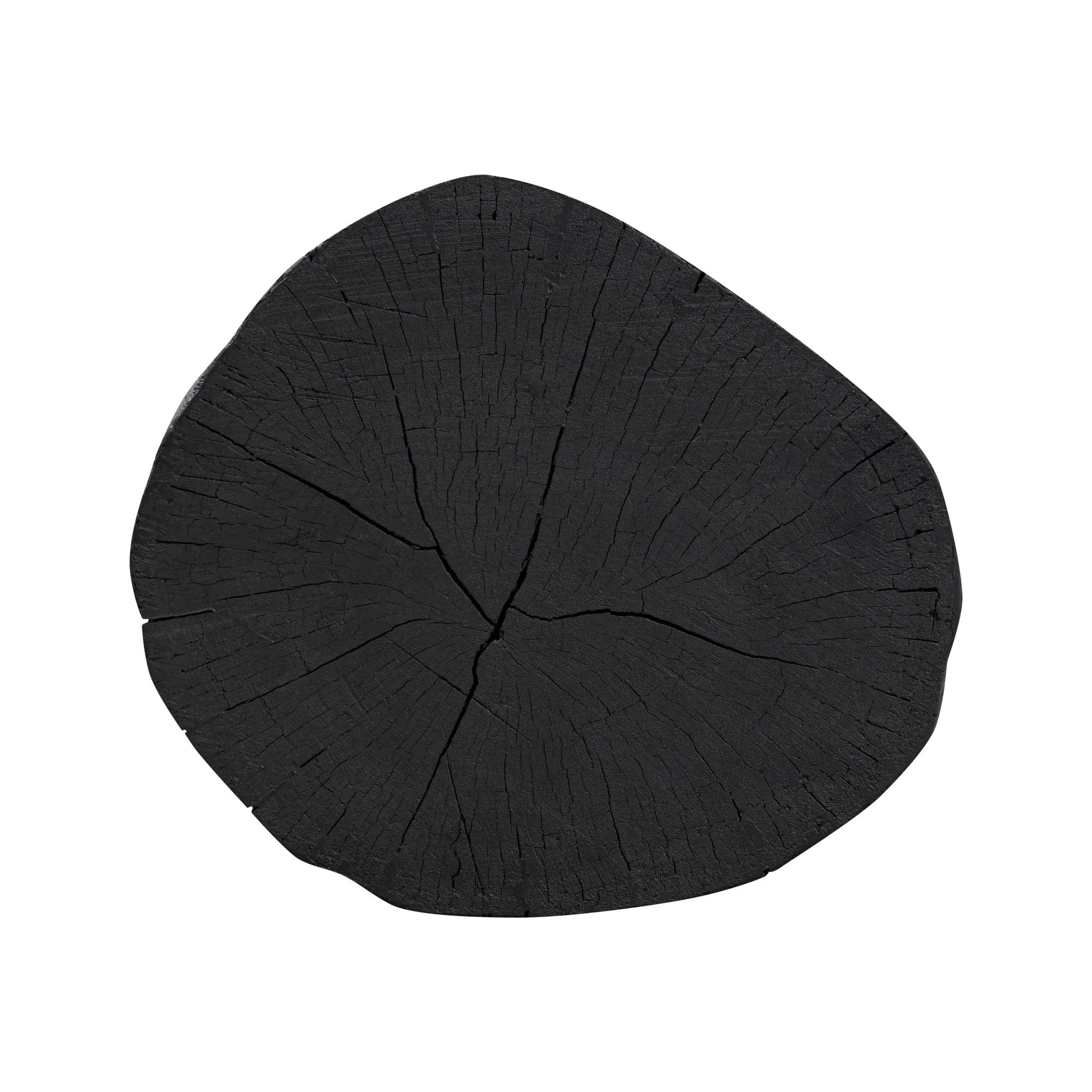 Ground any room with a style inspired by the beautiful simplicity of nature. Made of black-finished resin, the form for this special piece is molded from a tree trunk, then cast in resin to recreate the same shape and texture of the trunk — talk about a true statement piece Amethyst Home provides interior design, new home construction design consulting, vintage area rugs, and lighting in the Houston metro area.