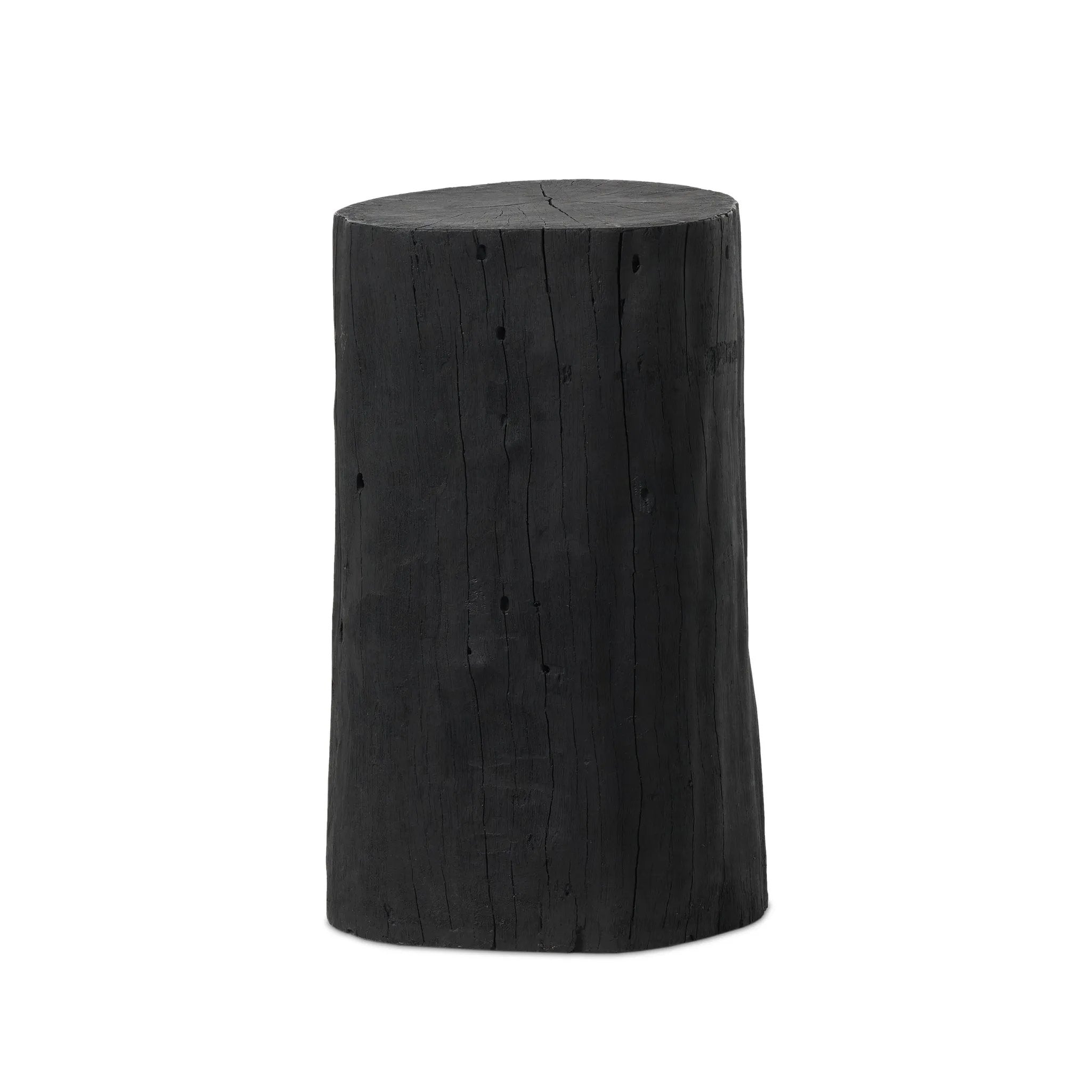 Ground any room with a style inspired by the beautiful simplicity of nature. Made of black-finished resin, the form for this special piece is molded from a tree trunk, then cast in resin to recreate the same shape and texture of the trunk — talk about a true statement piece Amethyst Home provides interior design, new home construction design consulting, vintage area rugs, and lighting in the Washington metro area.