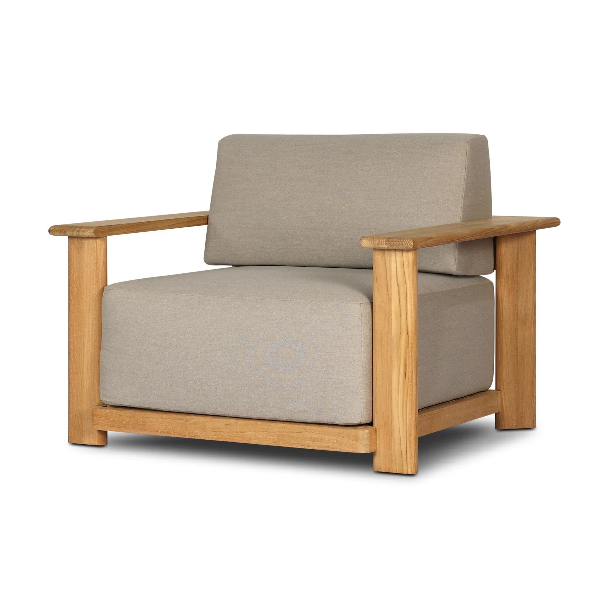 Grade A teak is fine sanded into a soft, unfinished outdoor chair that highlights the wood's natural grain, thick cushioning for a sink-in feel. Cover or store inside during inclement weather and when not in use.As enthusiasts of natural style at Amethyst, we love the optimistic inspired Sterling Outdoor Chair - Ibiza Mole. Amethyst Home provides interior design, new home construction design consulting, vintage area rugs, and lighting in the Nashville metro area.