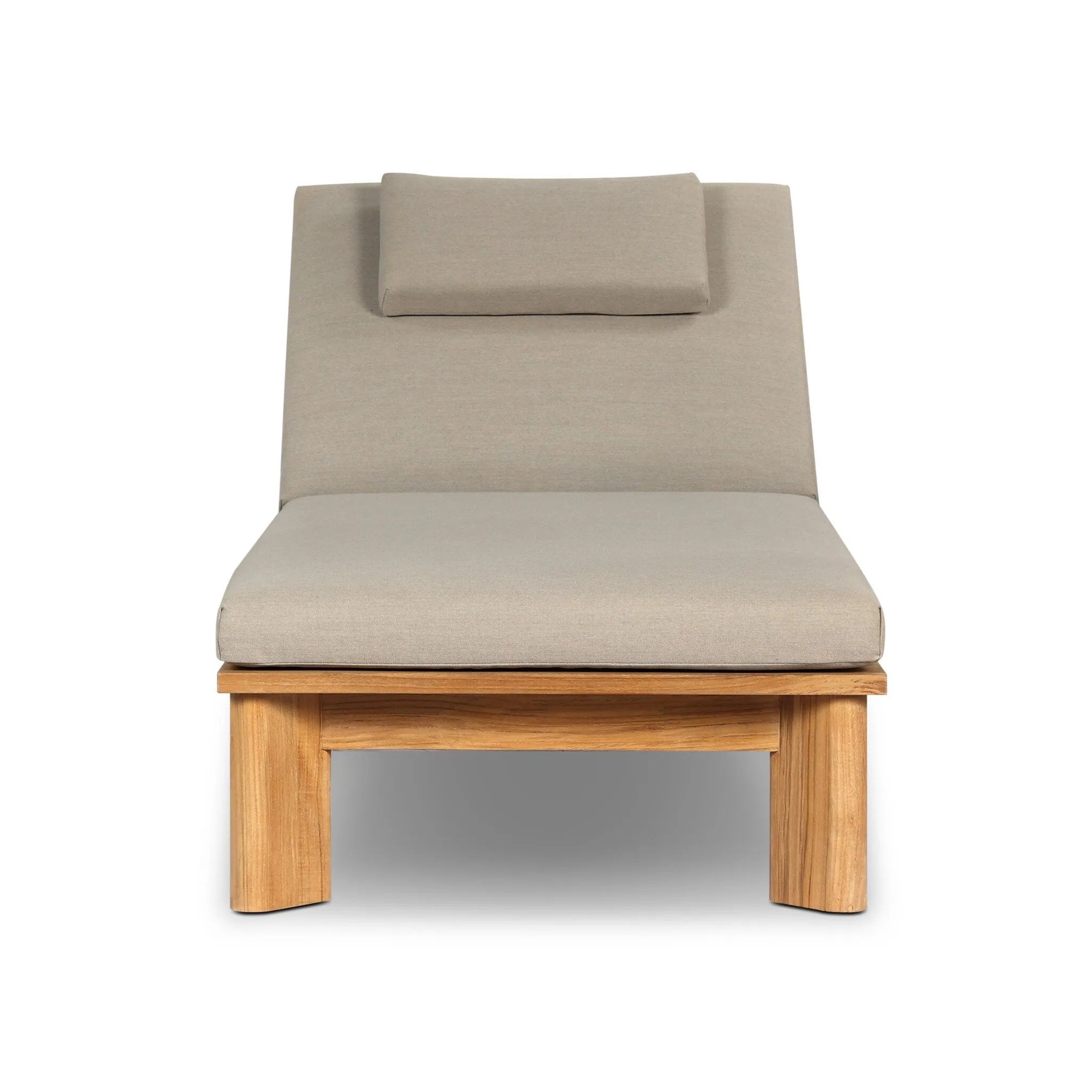 Grade A teak is fine sanded into a soft, unfinished outdoor chaise that highlights the wood's natural grain, thick cushioning for a sink-in feel. Cover or store inside during inclement weather and when not in use.As fans of luxe design at Amethyst, we love the nature inspired Sterling Outdoor Chaise - Ibiza Mole. Amethyst Home provides interior design, new home construction design consulting, vintage area rugs, and lighting in the Newport Beach metro area.