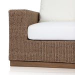 Featuring Suri Arashi Salt Outdoor Chair by Four Hands at Amethyst Home. Elevate your outdoors. A wide-format outdoor chair features a faux hyacinth frame and plinth base. Linear details and a boxy silhouette make this piece truly timeless, while a knife-edge back  cushion softens the whole look. Upholstered in 100% olefin, known for its UV-resistant, water-. Amethyst Home provides interior design, new home construction design consulting, vintage area rugs, and lighting in the Monterey metro area.