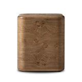 Style this versatile piece just about anywhere. Made from oak burl veneer with a warm wheat finish, rounded edges soften the look.As fans of modern design at Amethyst, we love the warm modern inspired Talessi End Table. This item pairs well with other brands such as Ethnicraft and is perfect for coastal homes Amethyst Home provides interior design, new home construction design consulting, vintage area rugs, and lighting in the Portland metro area.