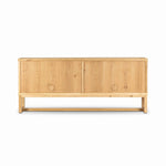 Worn oak sideboard with paneled doors, all atop an elevated stand. With natural cracks for character, this piece brings bonus storage and vintage charm to dining spaces Amethyst Home provides interior design, new home construction design consulting, vintage area rugs, and lighting in the San Diego metro area.