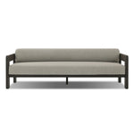 Aluminum frames heavy-proportioned bench-style seat and bolster back cushions, giving this outdoor sofa clean lines and strong visual presence. Cover or store inside during inclement weather or when not in use.As lovers of natural aesthetics at Amethyst, we love the nature inspired Tatiana Outdoor Sofa-86" - Ramiro Ecru. Amethyst Home provides interior design, new home construction design consulting, vintage area rugs, and lighting in the Tampa metro area.