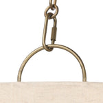 Set the mood with a Baroque-inspired pendant of oval-linked chaining and a flax-linen dome. Metal boning supports the airy spherical shade, while a brass frame adds to the warm glow Amethyst Home provides interior design, new home construction design consulting, vintage area rugs, and lighting in the Charlotte metro area.