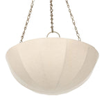 Set the mood with a Baroque-inspired pendant of oval-linked chaining and a flax-linen dome. Metal boning supports the airy spherical shade, while a brass frame adds to the warm glow Amethyst Home provides interior design, new home construction design consulting, vintage area rugs, and lighting in the Los Angeles metro area.