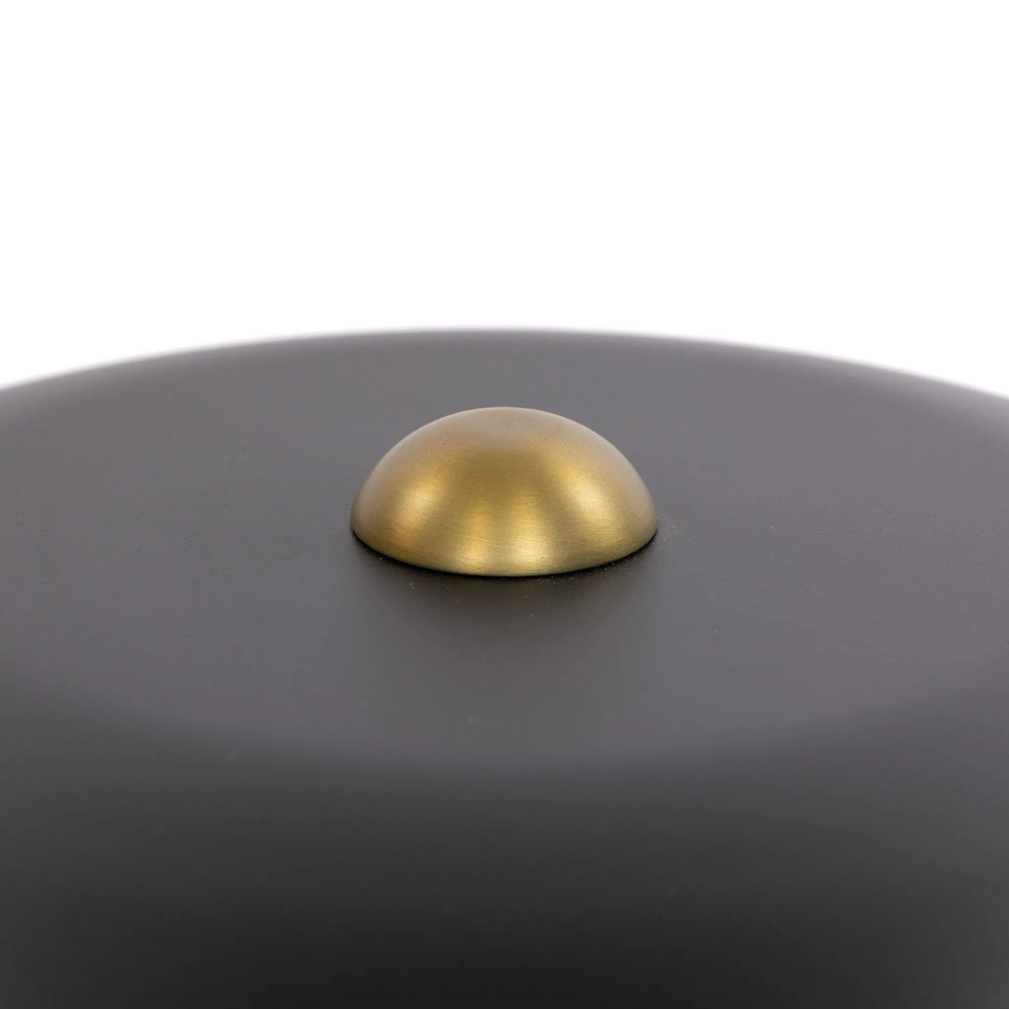 Featuring Tennon Russet Mango Table Lamp by Four Hands at Amethyst Home. This Seventies-inspired table lamp combines a low, curved metal shade with a classic brass finial and wooden base. Perfect in a home office or on your nightstand as a bedside reading lamp. Overall Dimensions: 14.00"w x 14.00"d x 16.00"h. Amethyst Home provides interior design, new home construction design consulting, vintage area rugs, and lighting in the Nashville metro area.