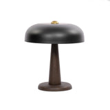 Featuring Tennon Russet Mango Table Lamp by Four Hands at Amethyst Home. This Seventies-inspired table lamp combines a low, curved metal shade with a classic brass finial and wooden base. Perfect in a home office or on your nightstand as a bedside reading lamp. Overall Dimensions: 14.00"w x 14.00"d x 16.00"h. Amethyst Home provides interior design, new home construction design consulting, vintage area rugs, and lighting in the Seattle metro area.