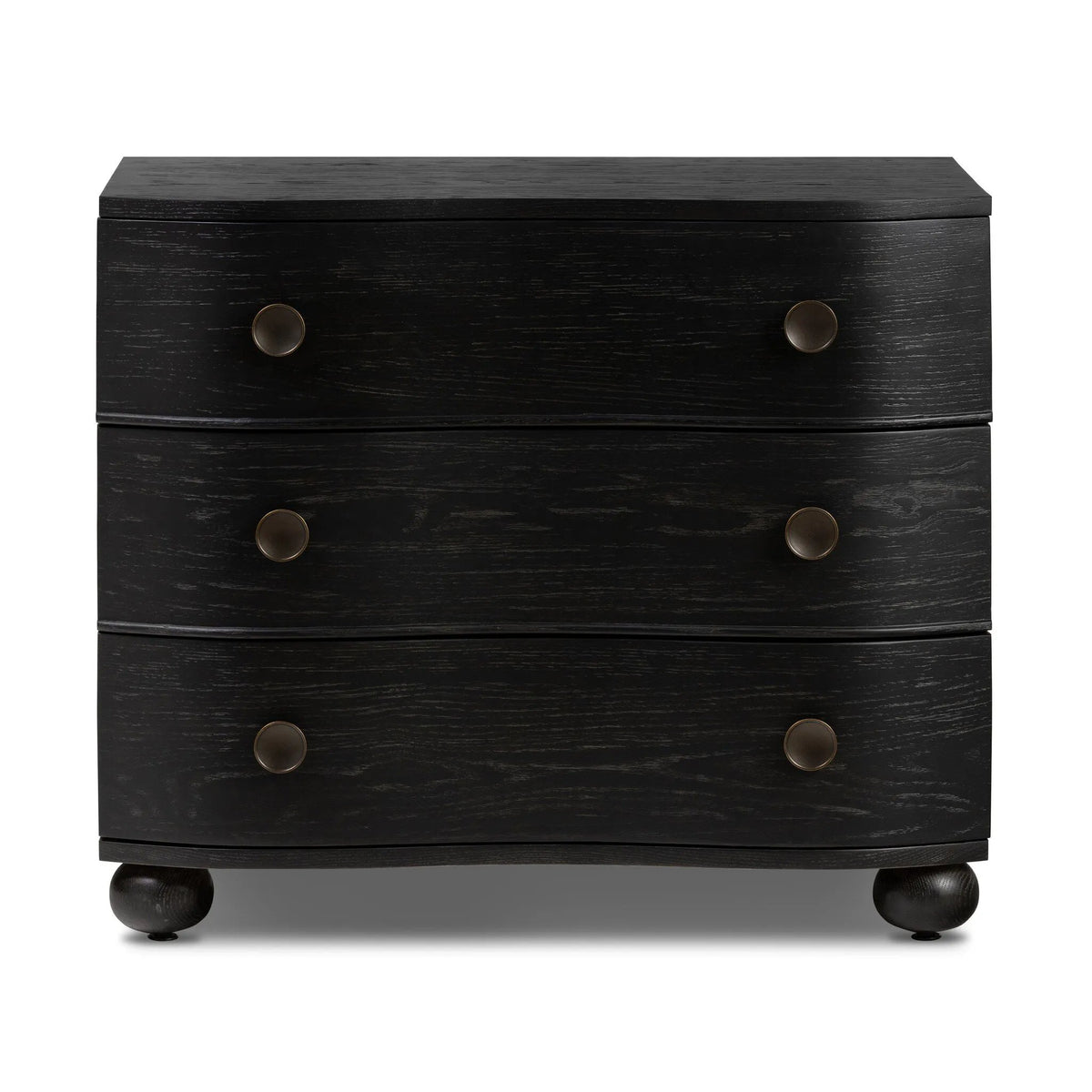 Tiago Distressed Black Nightstand | shipping 09/16/2025
