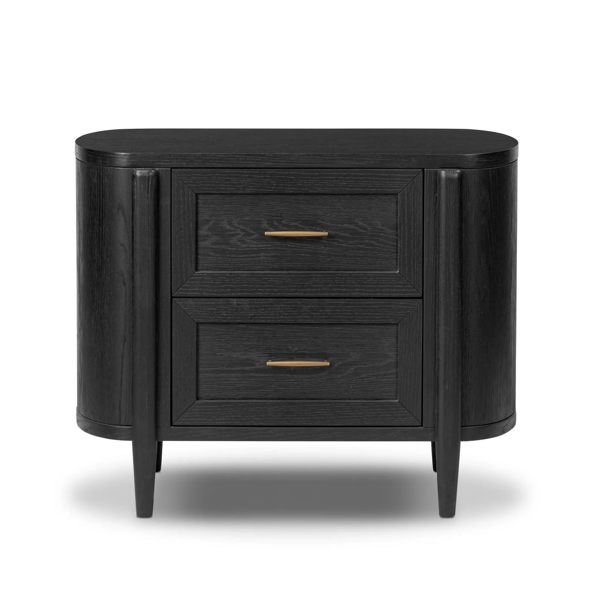 Tolle Drifted Matte Black Nightstand | shipping 09/23/2025