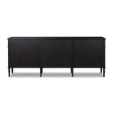 Made from distressed black-finished oak with slim legs, nine drawers bring antique European vibes to modern bedroom styling. This item has been modified to comply with the STURDY Act. See a full list of modified products and data changes in the “STURDY Act” file in the Downloads section below Amethyst Home provides interior design, new home construction design consulting, vintage area rugs, and lighting in the Boston metro area.