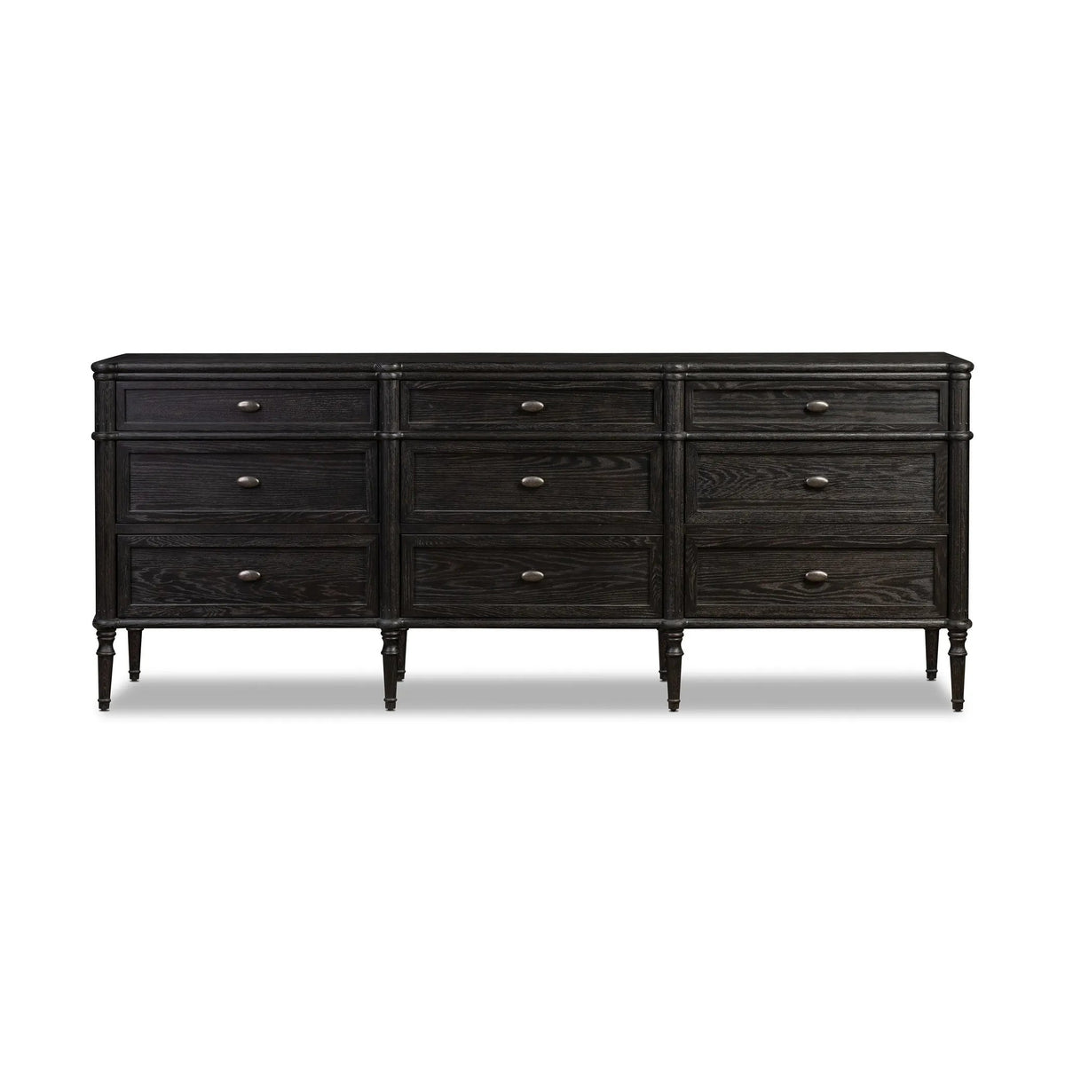 Toulouse Distressed Black 9 Drawer Dresser | ready to ship!